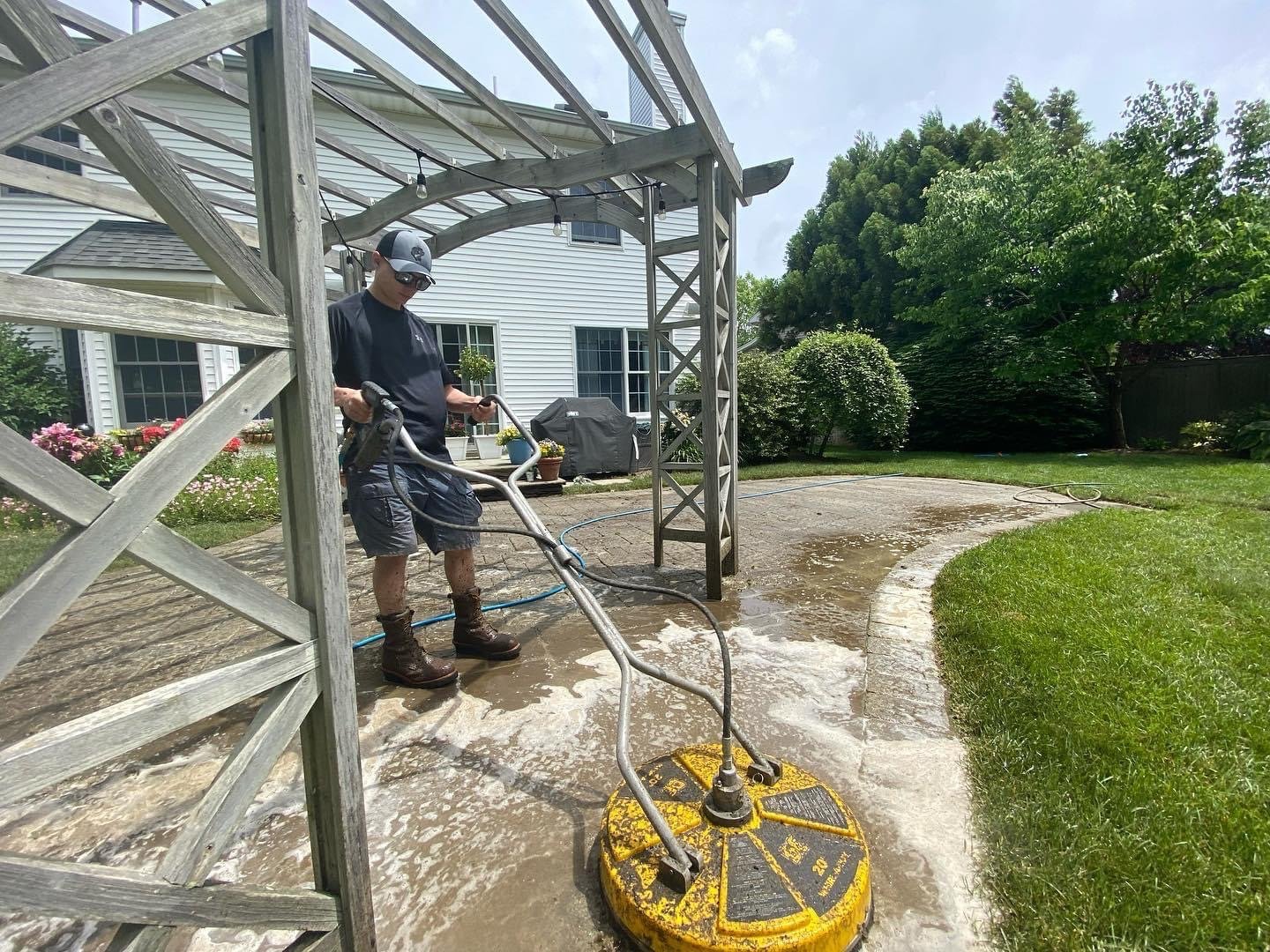 Paver sealing project on Long Island