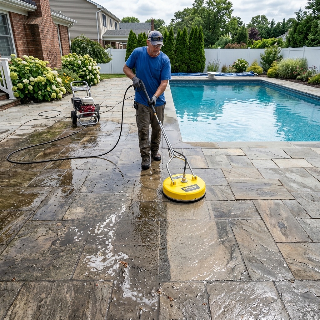 Pool patio cleaning