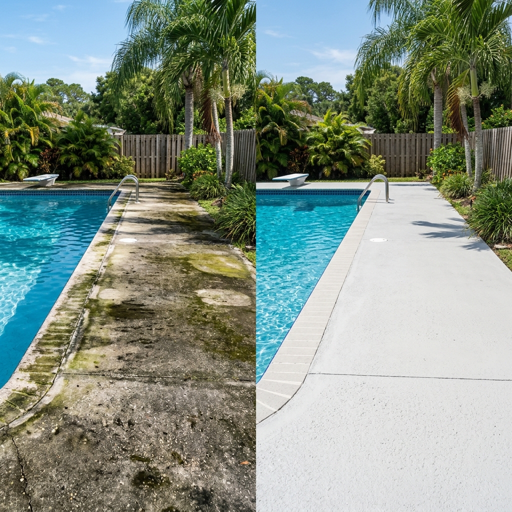 Pool Deck Power Washing