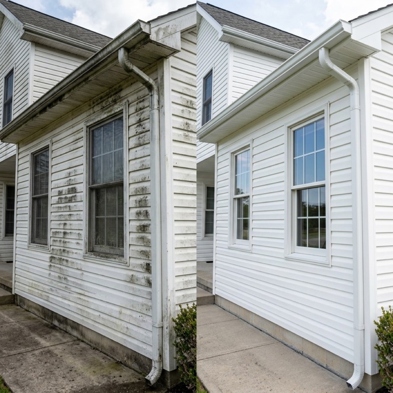 Gutter Overflow Stain Cleaning