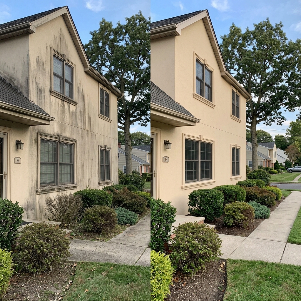 Stucco House Soft Wash