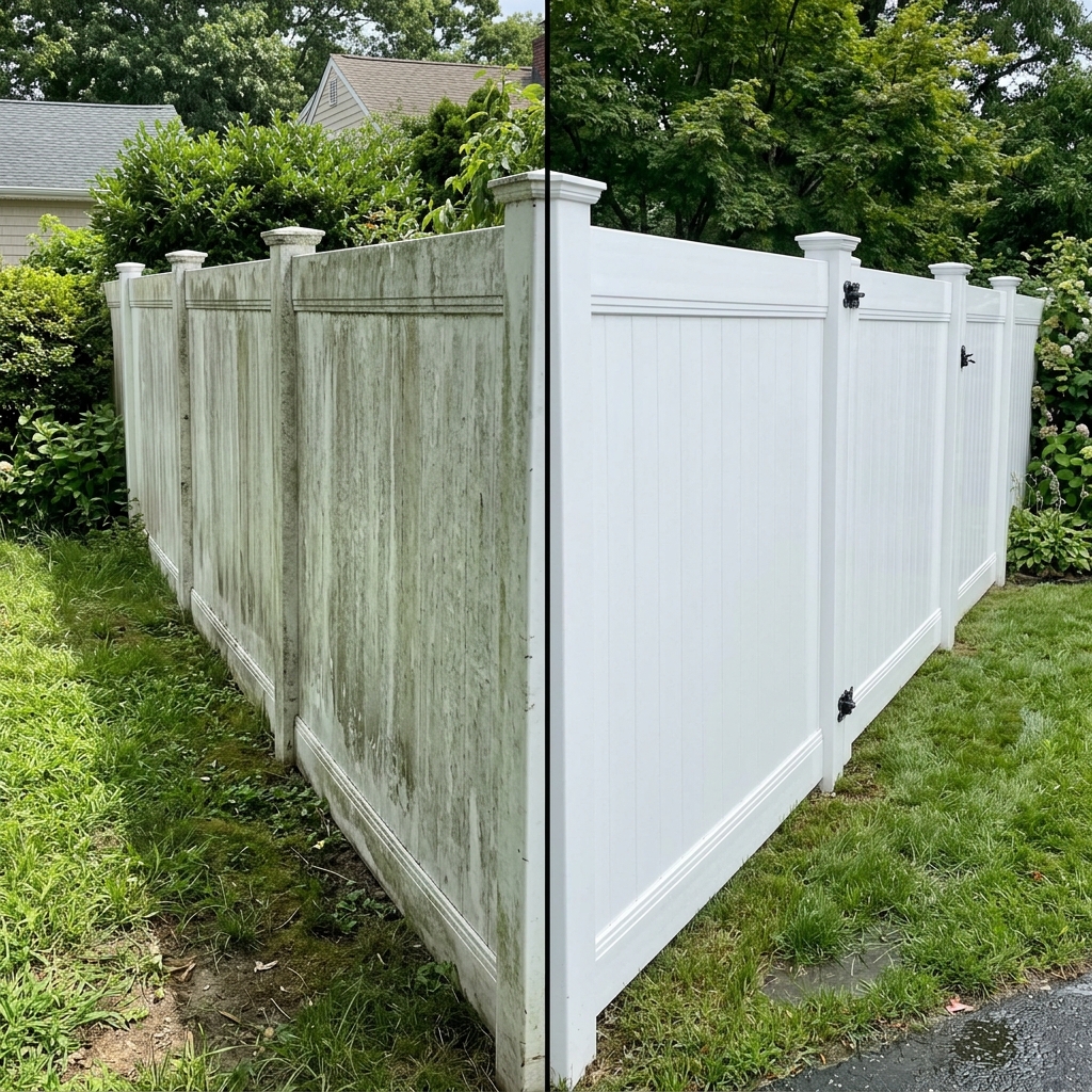Vinyl Fence Soft Wash