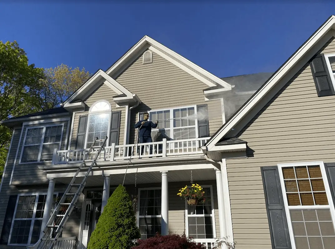 House after professional soft washing